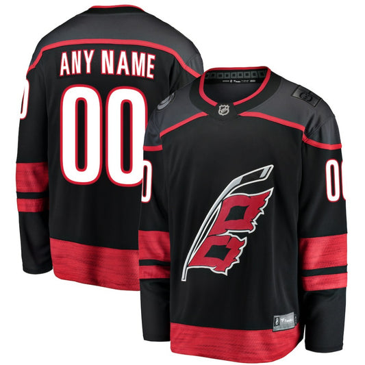 Carolina Hurricanes Fanatics Home Breakaway Custom Jersey - Black | NHL Jerseys