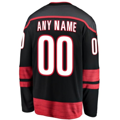 Carolina Hurricanes Fanatics Home Breakaway Custom Jersey - Black | NHL Jerseys