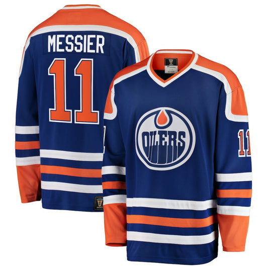 Mark Messier Edmonton Oilers Fanatics Premier Breakaway Retired Player Jersey - Blue | NHL Jerseys