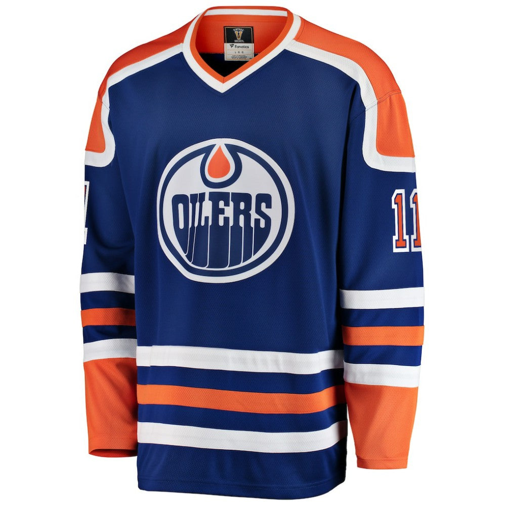 Mark Messier Edmonton Oilers Fanatics Premier Breakaway Retired Player Jersey - Blue | NHL Jerseys