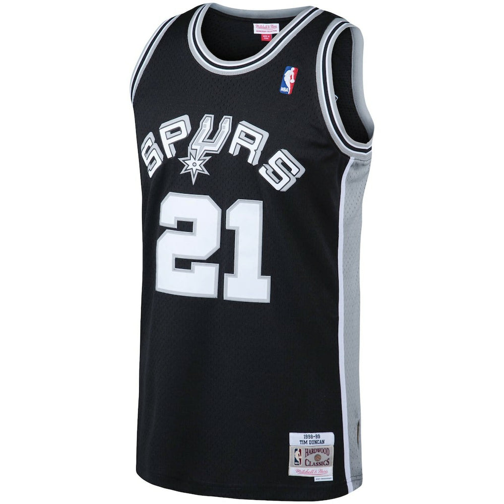 Mitchell & Ness - Tim Duncan San Antonio Spurs 1998/99 Big & Tall Hardwood Classics Swingman Jersey - Black