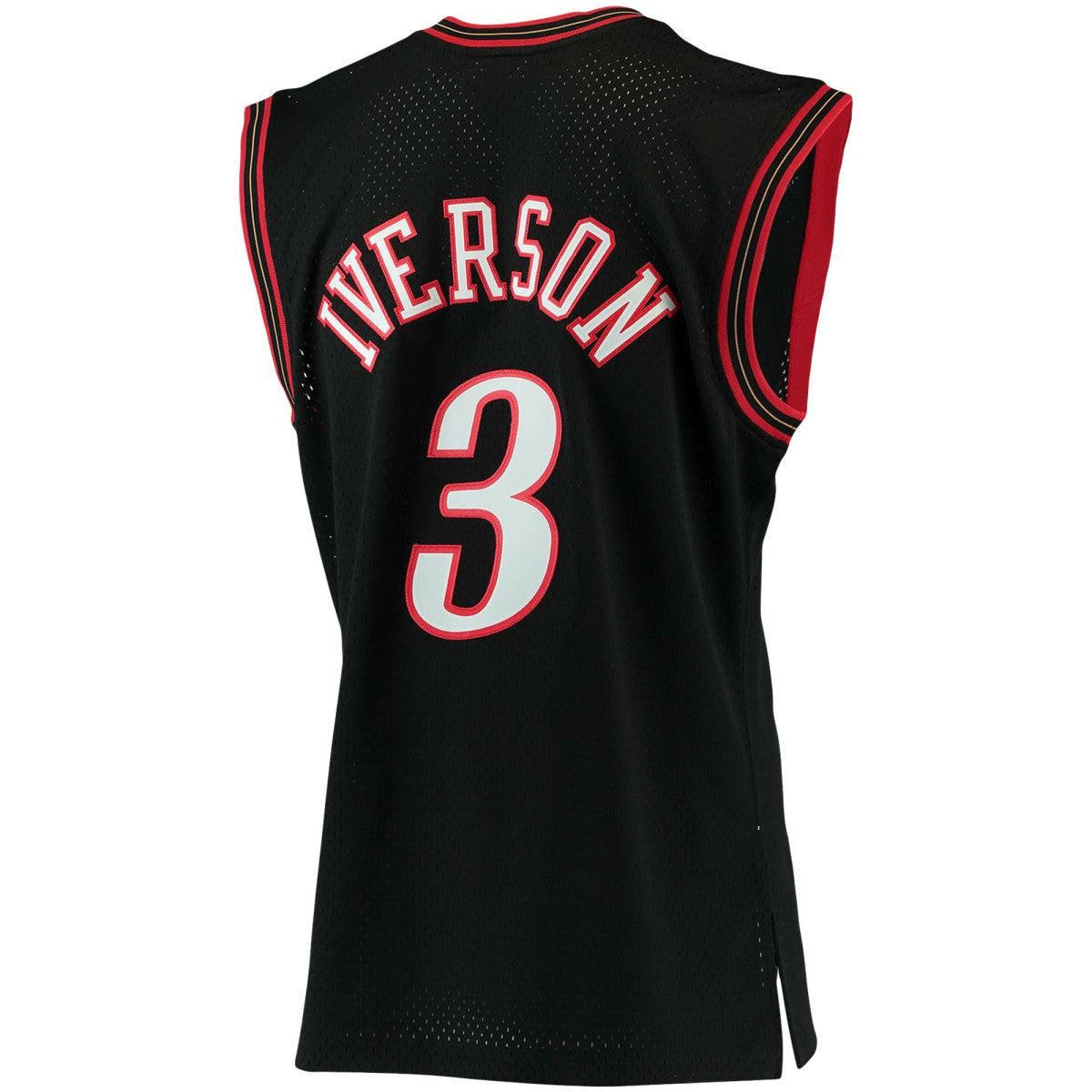 Allen Iverson Philadelphia 76ers 2000/01 Big & Tall Hardwood Classics Swingman Jersey - Black | NBA Jerseys