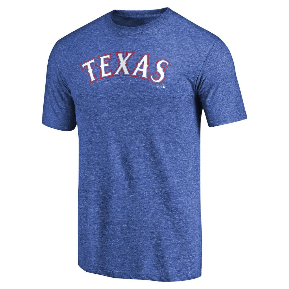 Texas Rangers Team Wordmark Tri-Blend T-Shirt Near Me