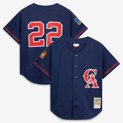 Bo Jackson California Angels Mitchell & Ness Cooperstown Collection Mesh Batting Practice Button-Up Jersey Near Me