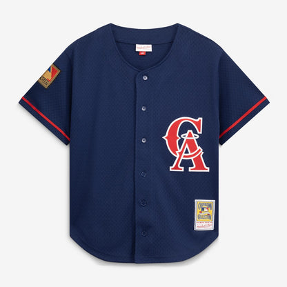 Bo Jackson California Angels Mitchell & Ness Cooperstown Collection Mesh Batting Practice Button-Up Jersey - Navy | MLB Jerseys