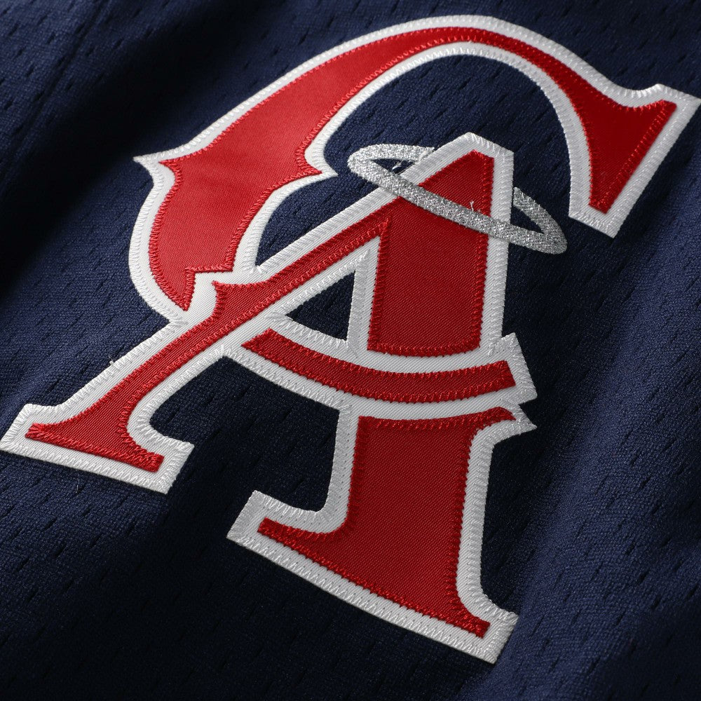 Bo Jackson California Angels Mitchell & Ness Cooperstown Collection Mesh Batting Practice Button-Up Jersey - Navy | MLB Jerseys