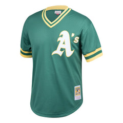 Rickey Henderson Athletics Mitchell & Ness Youth Cooperstown Collection Mesh Batting Practice Jersey Sale
