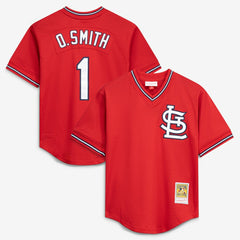 Ozzie Smith St. Louis Cardinals Mitchell & Ness Youth Cooperstown Collection Mesh Batting Practice Jersey Online