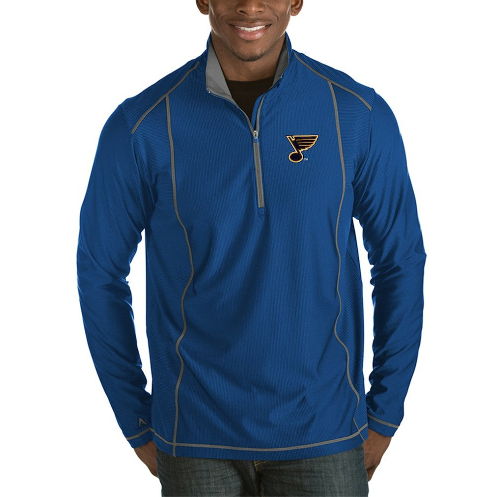 St. Louis Blues - Antigua Tempo Desert Dry Half-Zip Pullover Jacket Royal