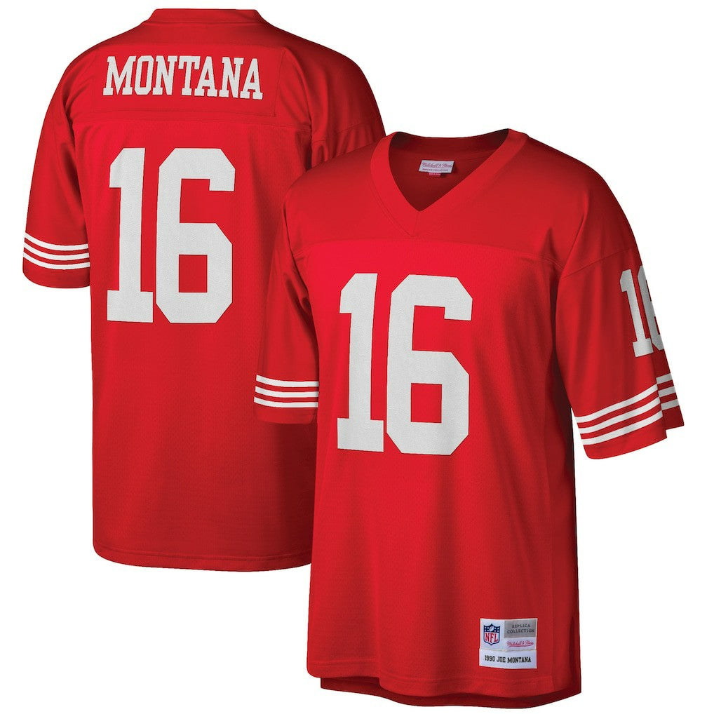 Joe Montana San Francisco 49ers Big & Tall 1990 Retired Player Replica Jersey Scarlet - Mitchell & Ness