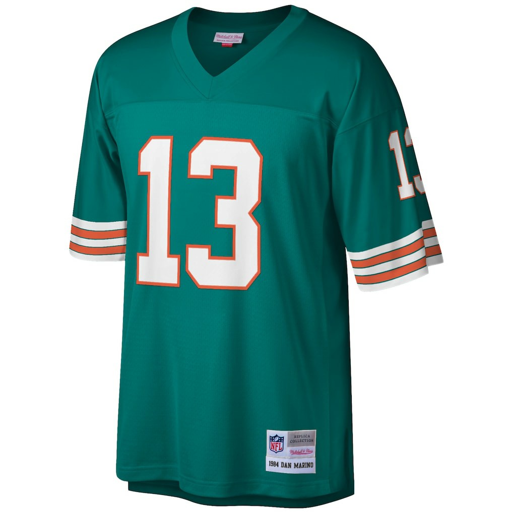 Dan Marino Miami Dolphins Big & Tall 1984 Retired Player Replica Jersey Aqua - Mitchell & Ness