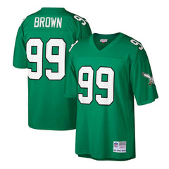Jerome Brown Philadelphia Eagles Big & Tall 1990 Retired Player Replica Jersey Kelly Green - Mitchell & Ness