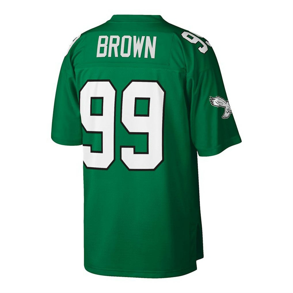 Jerome Brown Philadelphia Eagles Big & Tall 1990 Retired Player Replica Jersey Kelly Green - Mitchell & Ness