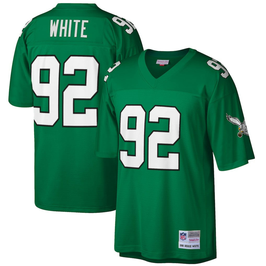 Reggie White Philadelphia Eagles Big & Tall 1990 Retired Player Replica Jersey Kelly Green - Mitchell & Ness
