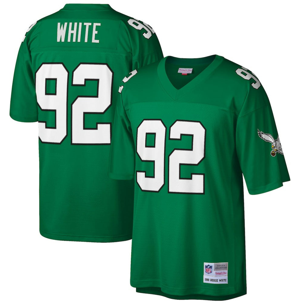 Reggie White Philadelphia Eagles Big & Tall 1990 Retired Player Replica Jersey Kelly Green - Mitchell & Ness