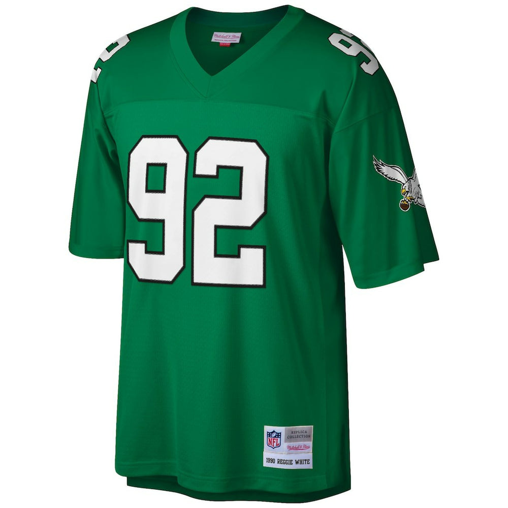 Reggie White Philadelphia Eagles Big & Tall 1990 Retired Player Replica Jersey Kelly Green - Mitchell & Ness