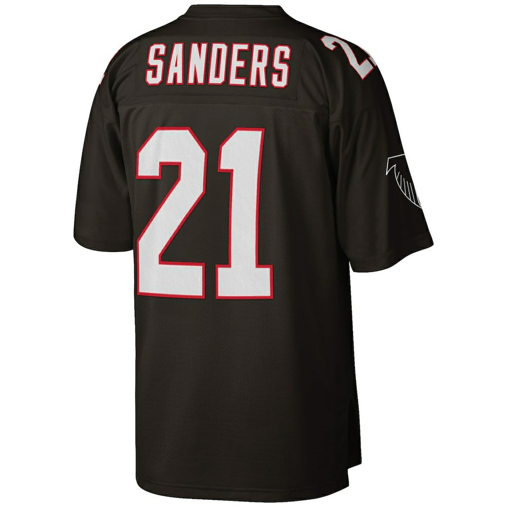 Deion Sanders Atlanta Falcons Big & Tall 1992 Retired Player Replica Jersey Black - Mitchell & Ness