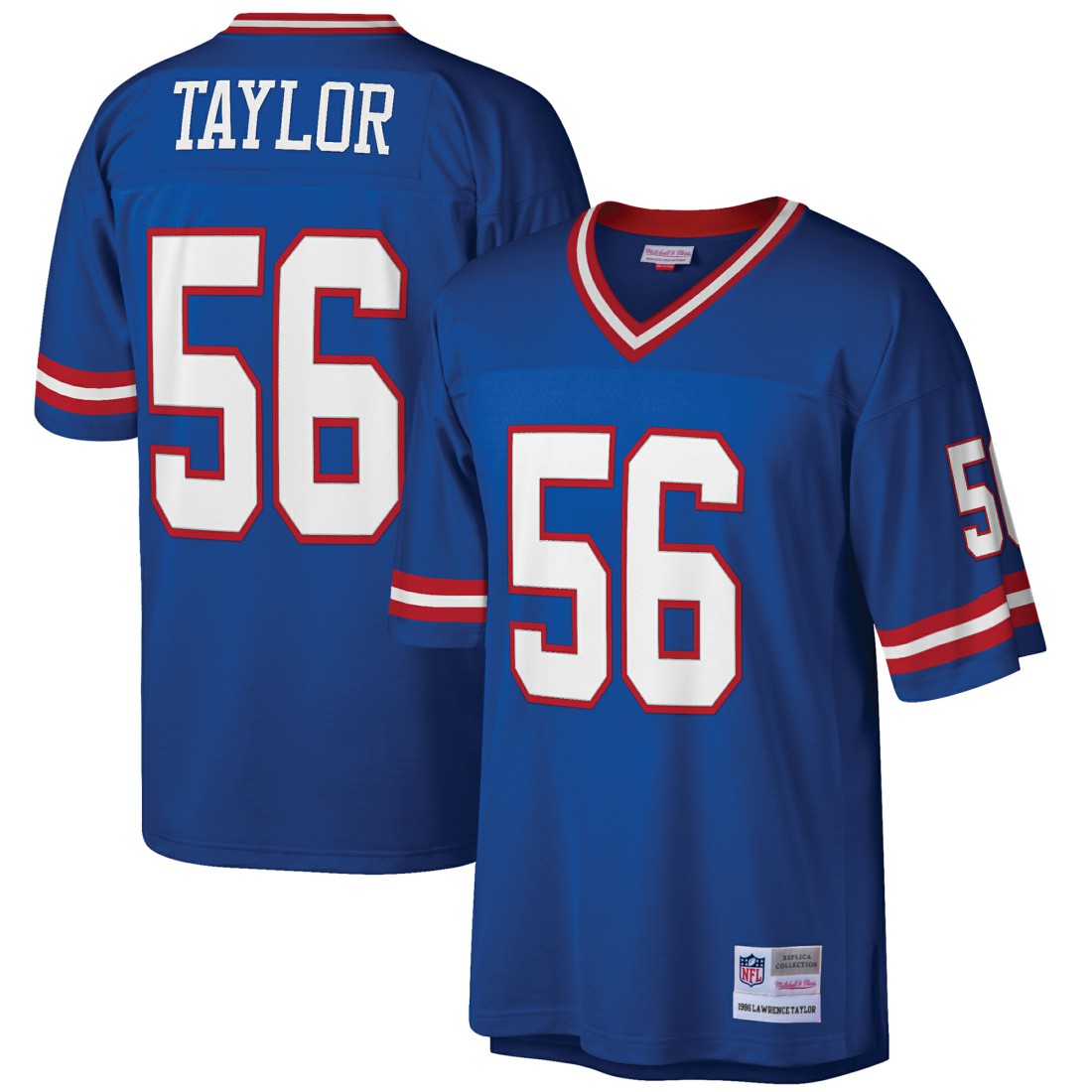 Lawrence Taylor New York Giants Big & Tall 1986 Retired Player Replica Jersey Royal - Mitchell & Ness