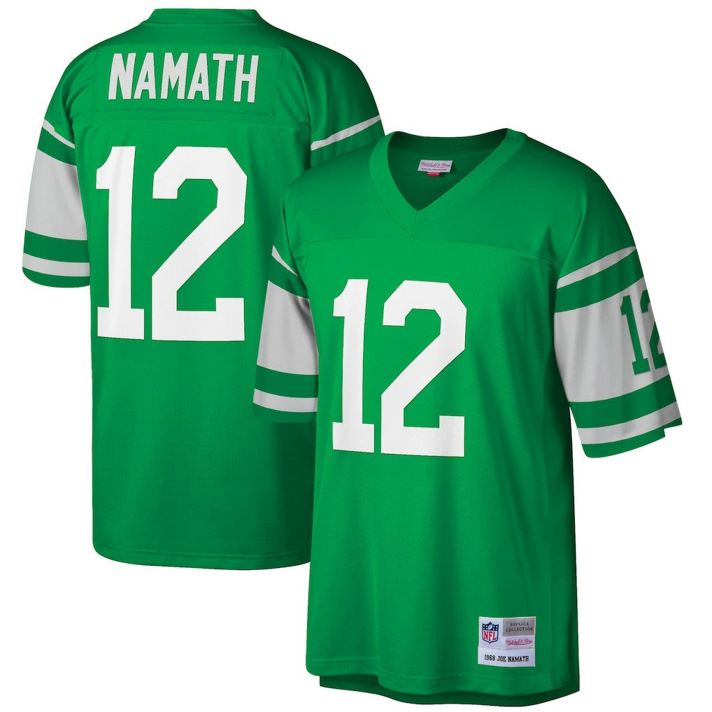 Joe Namath New York Jets Big & Tall 1968 Retired Player Replica Jersey Green - Mitchell & Ness
