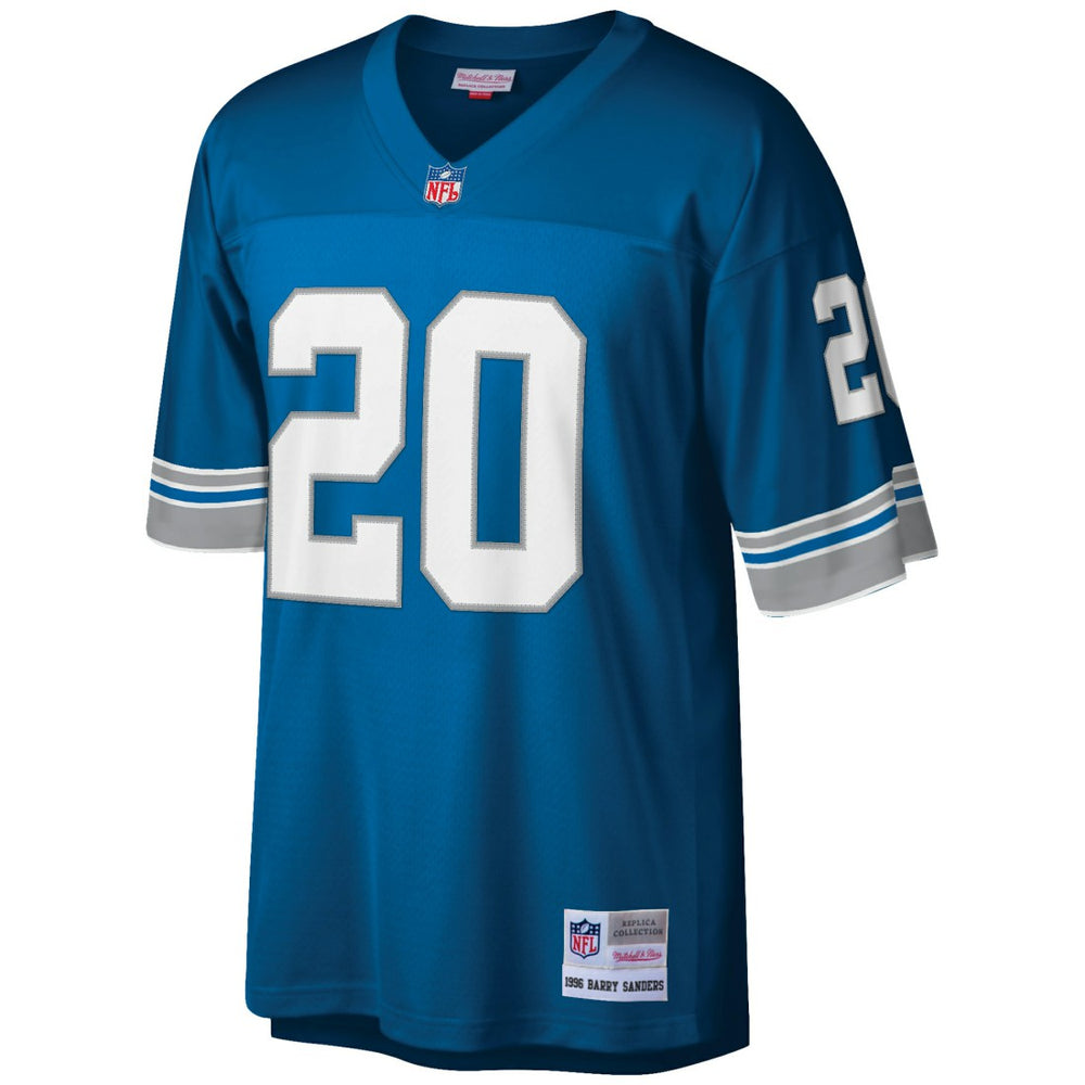 Barry Sanders Detroit Lions Big & Tall 1996 Retired Player Replica Jersey Blue - Mitchell & Ness