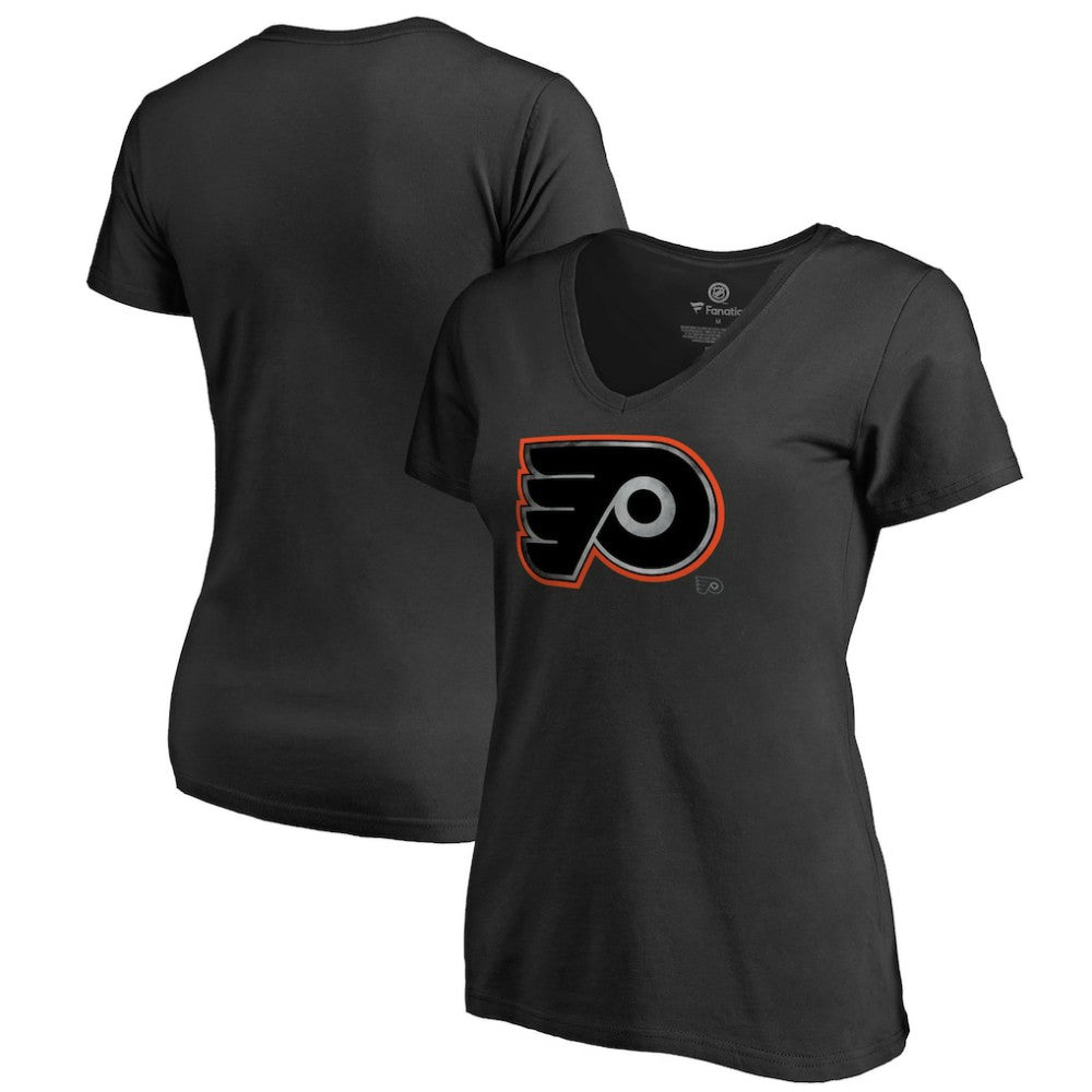 Philadelphia Flyers - Women's Core Smoke V-Neck T-Shirt Black