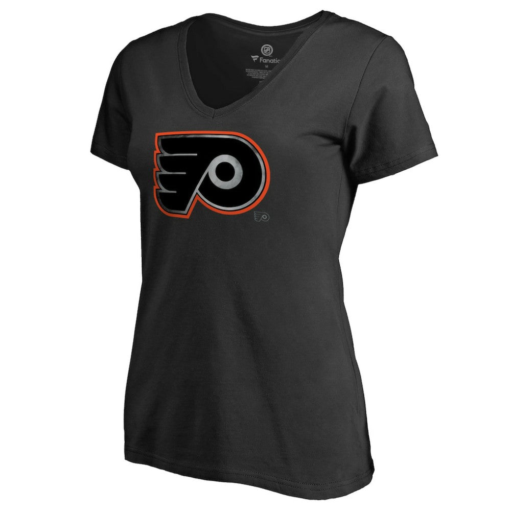 Philadelphia Flyers - Women's Core Smoke V-Neck T-Shirt Black