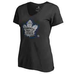 Toronto Maple Leafs - Women's Core Smoke V-Neck T-Shirt Black