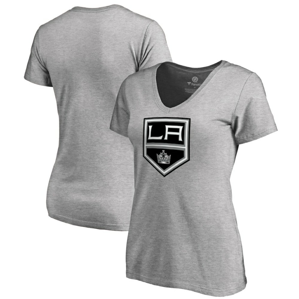 Los Angeles Kings - Women's Team Alternate V-Neck T-Shirt Heather Gray