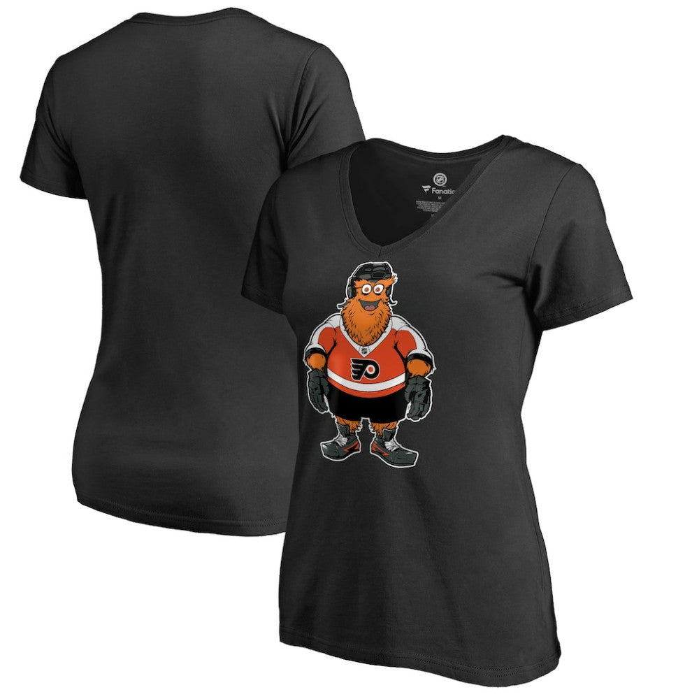Philadelphia Flyers - Women's Gritty V-Neck T-Shirt Black