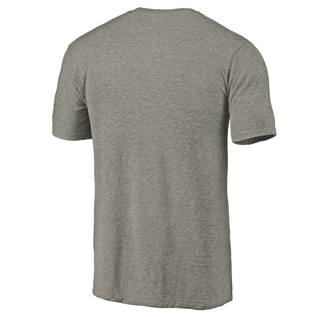 NBA - Golden State Warriors Primary Logo Left Chest Distressed Tri-Blend T-Shirt - Gray
