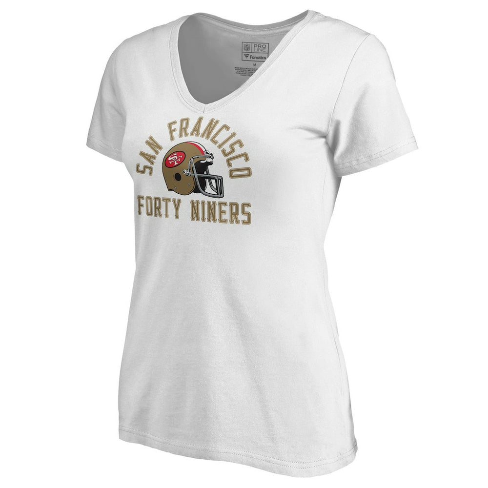 San Francisco 49ers Women's Quinten Helmet T-Shirt White - NFL