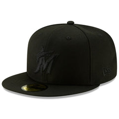 Miami Marlins New Era 2019 Black-on-Black 59FIFTY Fitted Hat Sale