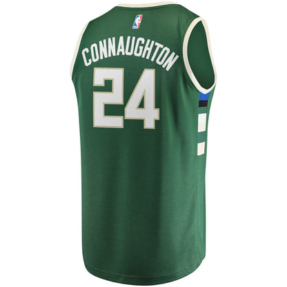 Pat Connaughton Milwaukee Bucks Fast Break Replica Jersey - Icon Edition - Hunter Green | NBA Jerseys