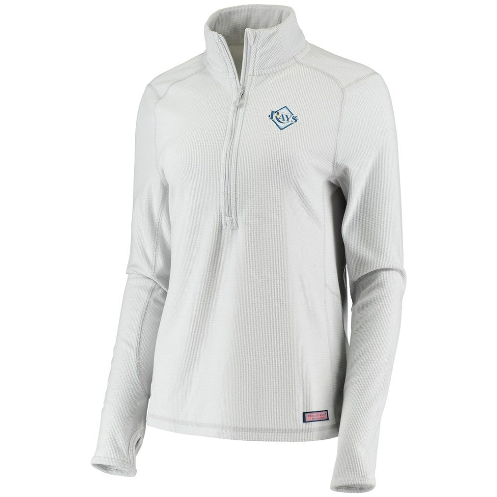 Tampa Bay Rays Vineyard Vines Women's Performance Grid Half-Zip Pullover Top for sale
