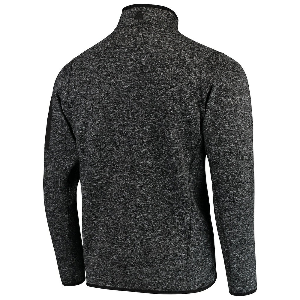 Atlanta Falcons Antigua Fortune Quarter-Zip Pullover Jacket Heather Black - NFL