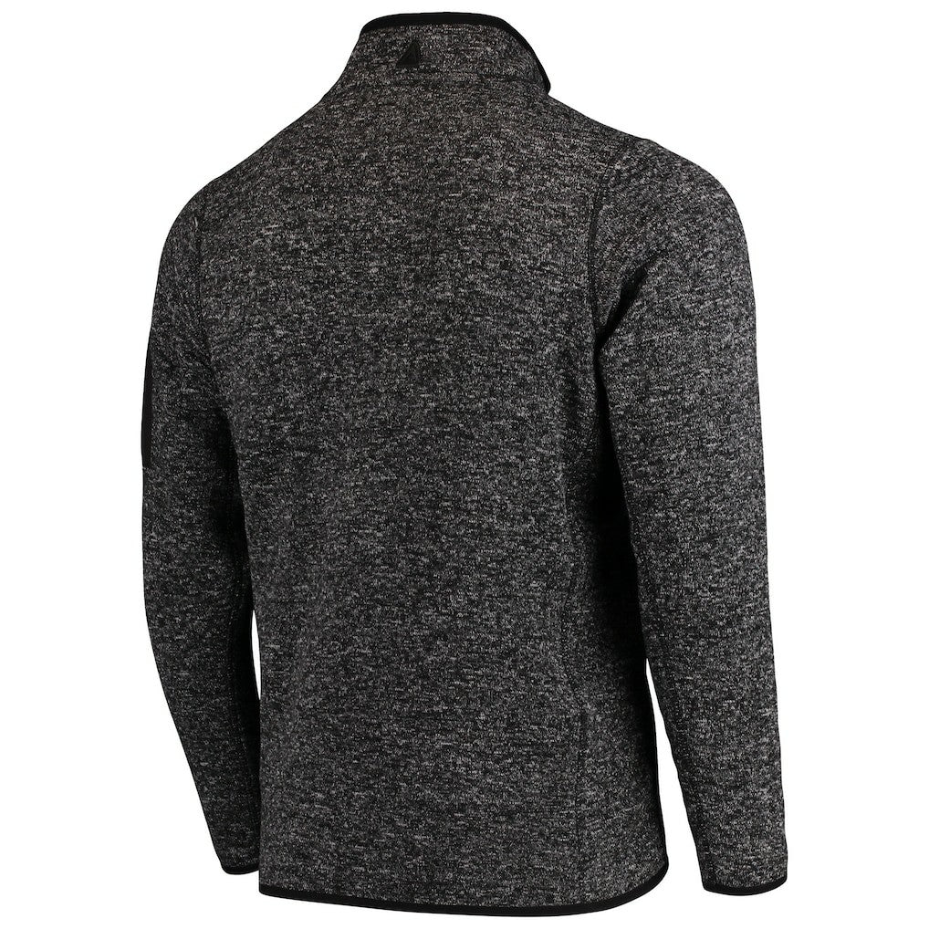 Buffalo Bills Antigua Fortune Quarter-Zip Pullover Jacket Heathered Black - NFL