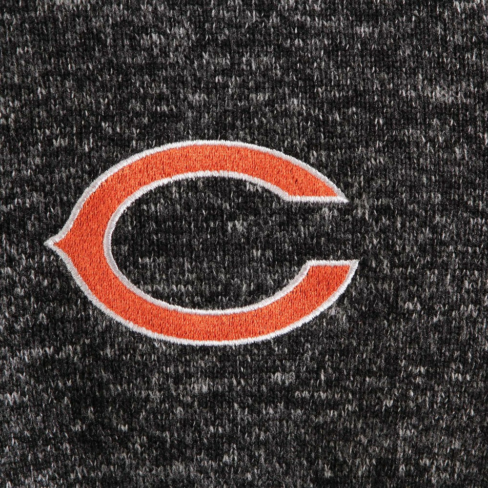 Chicago Bears Antigua Fortune Quarter-Zip Pullover Jacket Heather Black - NFL