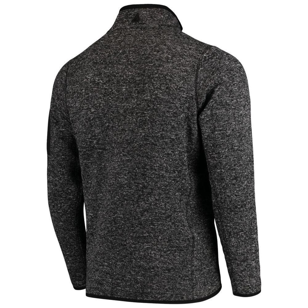 Denver Broncos Antigua Fortune Quarter-Zip Pullover Jacket Heather Black - NFL