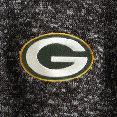 Green Bay Packers Antigua Fortune Quarter-Zip Pullover Jacket Heather Black - NFL