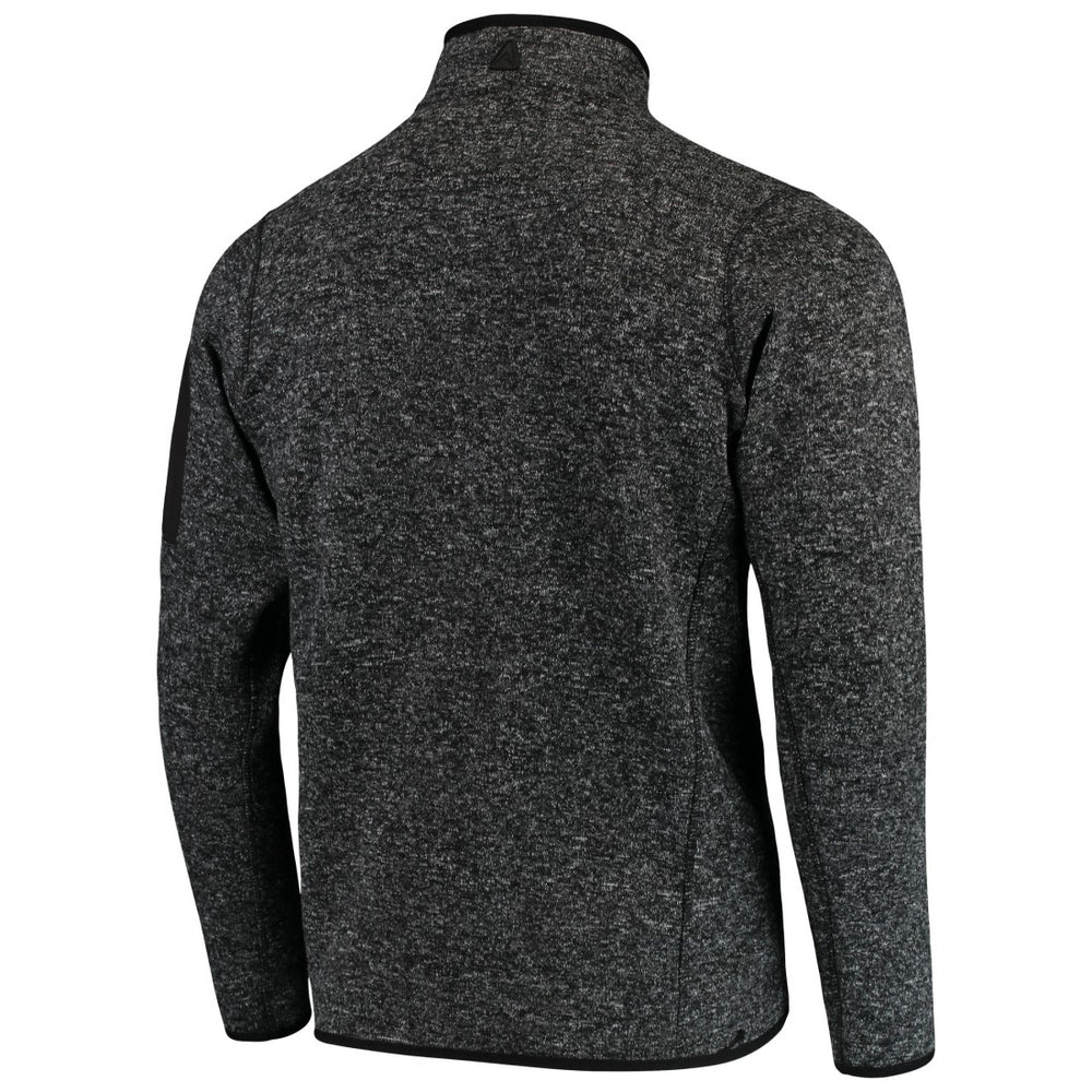 Green Bay Packers Antigua Fortune Quarter-Zip Pullover Jacket Heather Black - NFL