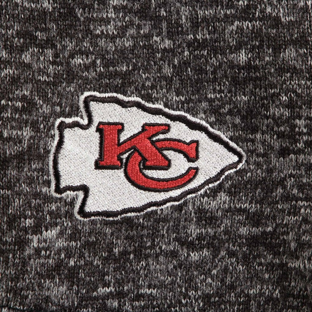 Kansas City Chiefs Antigua Fortune Quarter-Zip Pullover Jacket Heather Black - NFL