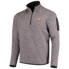 Minnesota Vikings Antigua Fortune Quarter-Zip Pullover Jacket Charcoal - NFL