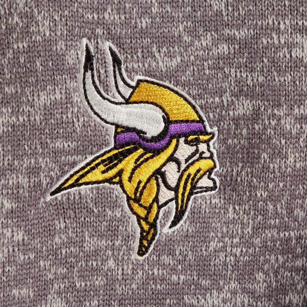 Minnesota Vikings Antigua Fortune Quarter-Zip Pullover Jacket Charcoal - NFL