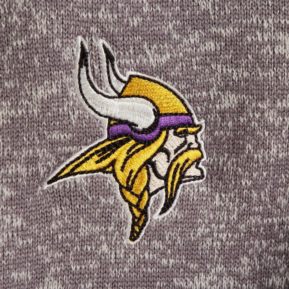 Minnesota Vikings Antigua Fortune Quarter-Zip Pullover Jacket Charcoal - NFL