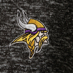 Minnesota Vikings Antigua Fortune Quarter-Zip Pullover Jacket Heather Black - NFL