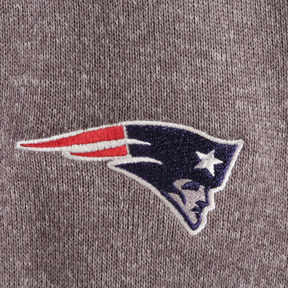 New England Patriots Antigua Fortune Quarter-Zip Pullover Jacket Charcoal - NFL
