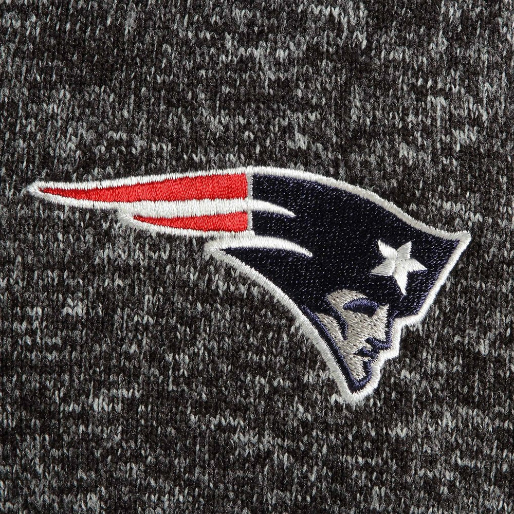 New England Patriots Antigua Fortune Quarter-Zip Pullover Jacket Heather Black - NFL