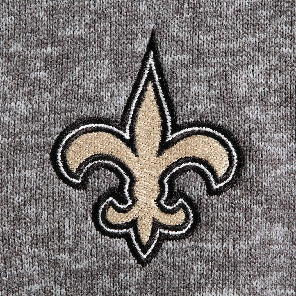 New Orleans Saints Antigua Fortune Quarter-Zip Pullover Jacket Charcoal - NFL