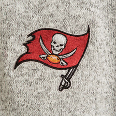 Tampa Bay Buccaneers Antigua Fortune Quarter-Zip Pullover Jacket Heather Black - NFL
