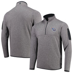 Tennessee Titans Antigua Fortune Quarter-Zip Pullover Jacket Charcoal - NFL